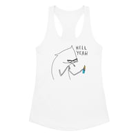 Image 3 of HELL YEAH Women’s fitted racerback tank top 
