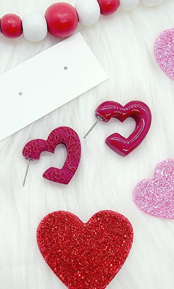 Image of Reversible Lace Chunky Hoops