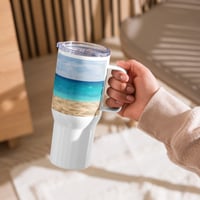 Image 2 of Travel mug with a handle_beach_25 oz_1
