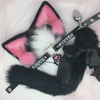 Image 1 of Pink / Black Petplay Kitten Set 🐈‍⬛