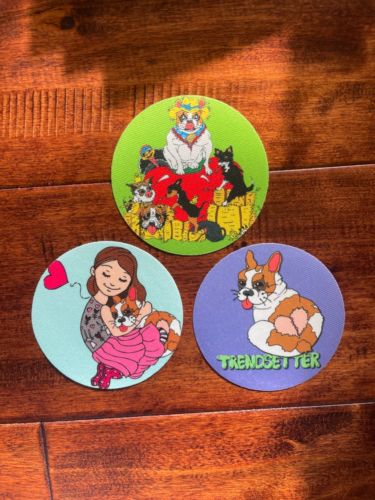 Image of 3 pack iron on patches