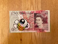 Image 1 of Fiddy Pound Note FIFTY KNICKERS Hand Finished with Cheo Bee