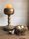 Heavy turned wooden chalice
