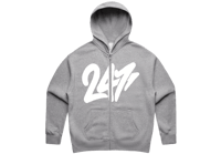 Image 1 of Relaxed 247 Grey Applique hoodie 