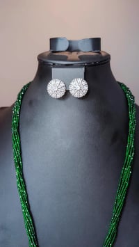 Image 5 of Looza Long American Diamond Hydrocrystal Necklace Set