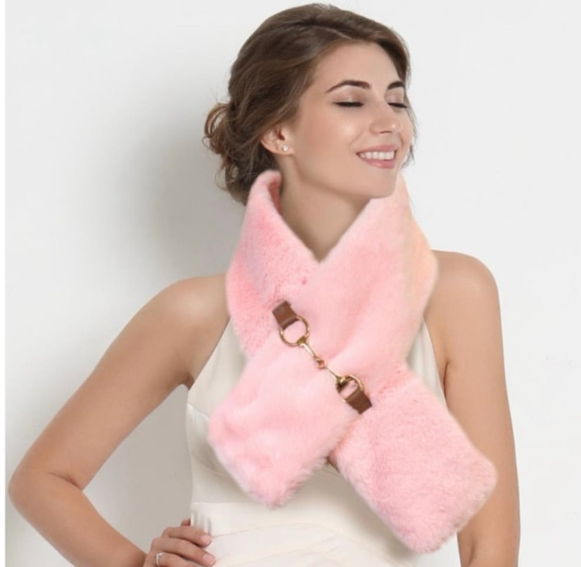 Image of Leather Pull Thru Scarf