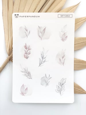 Image of Transparent Soft Floral Sticker Kit 