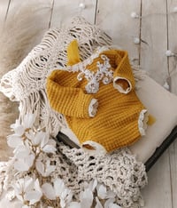 Image 1 of Newborn Girl Bodysuit Photo Prop – Kelly (Honey Yellow)