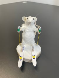 Image 4 of Squeaker Skier – Taxidermy Mouse on Skis