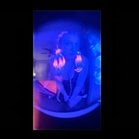 Image 5 of UV Reactive Octo Earrings