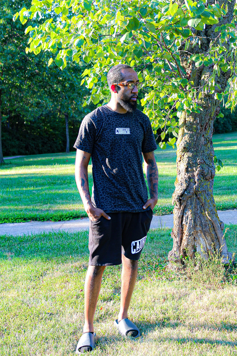 Cauhz™️ Black Leopard Print Tee