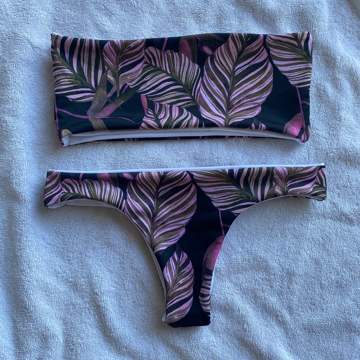 Image of SAMPLE BANDEAU : JUNGLE AFTER HOURS X WHITE 