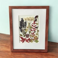 Image 4 of Genuine Veronica, Chrysanthemum And Obsession Nandina Wildflowers In 8" X 10" Frame (Item# 20230508)