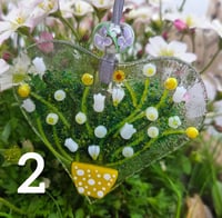 Image 2 of Fused Glass Flower Vase Heart