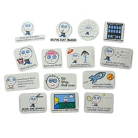 Image 2 of boys are smelly- vintage stickers!