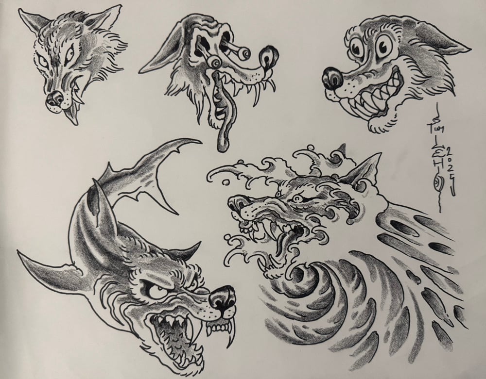 Image of Tim Lehi “Reapers & Wolves #144” Original Art