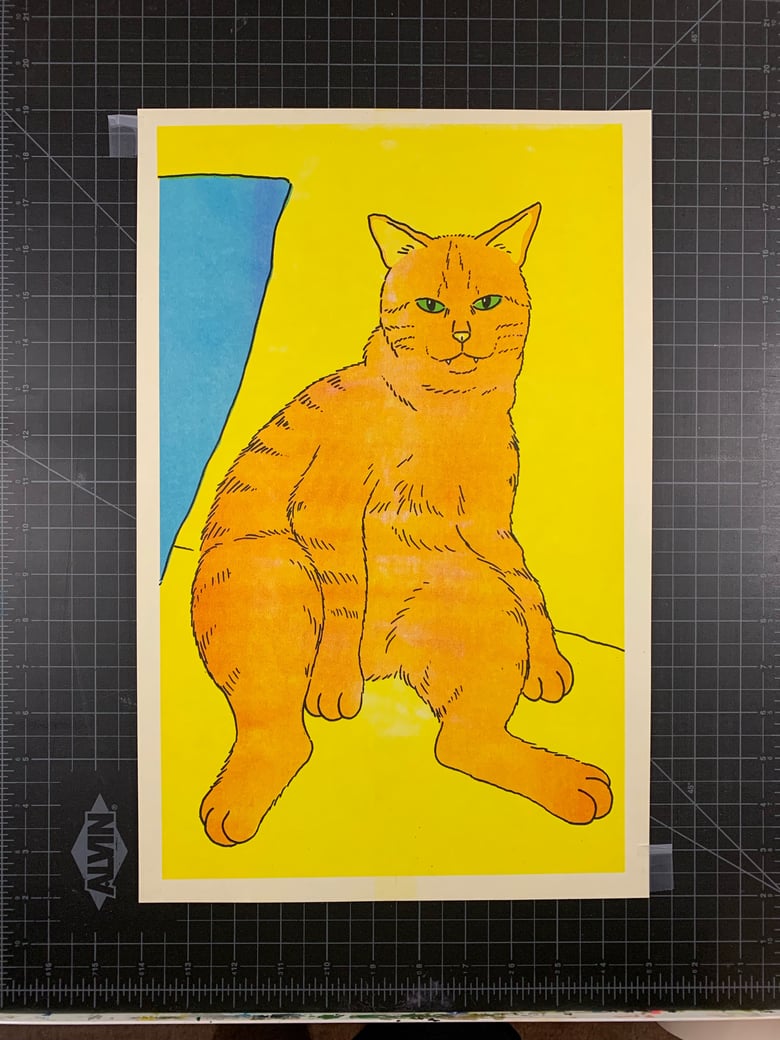 Image of Big man - 11" X 17" risograph print