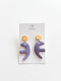 Paire de boucles d'oreilles céramique MATISSA BIS lavande