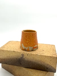 Image 2 of mini yellow dot vase