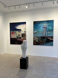 Image 7 of Painting / maleri / "Charlottenlund – Malerdrømme og tankestreger – Bellevue" / 120x150 cm