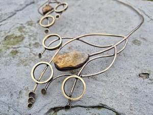 Citrine open necklace 