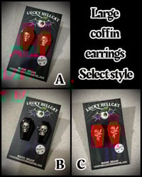 Image 1 of Select Large Coffin Earrings 