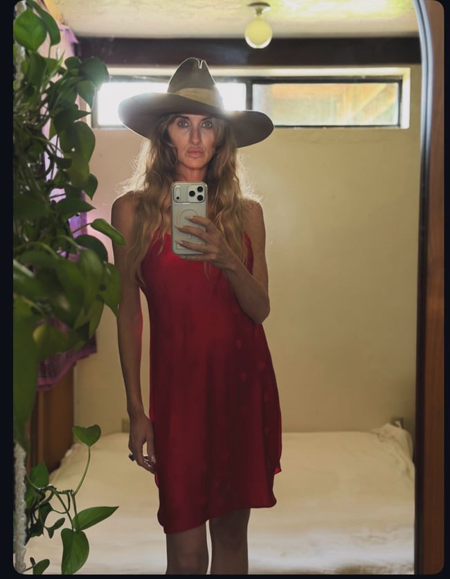 vintage red silk heart slip dress lingerie valentine's day 