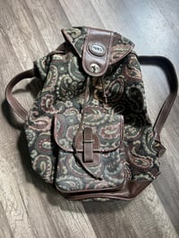 Image 1 of  Vintage tapestry, large backpack