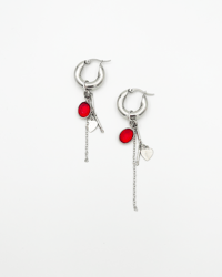 BOUCLE RED & SILVER