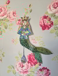 Image 4 of Aurelia the Mermaid and her Cat Wall Plaque 
