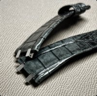 Image 4 of Antique Grey Alligator Hand-rolled AP Royal Oak Watch Strap 