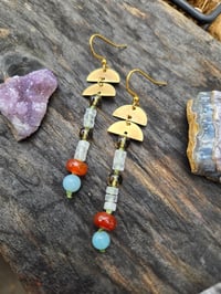 Image 1 of Knotted Gemstone earrings 01
