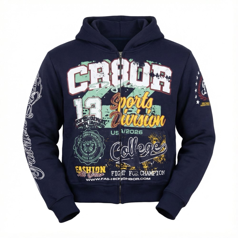 Image of CR8OR CHAMPION JACKET NAVY BLUE