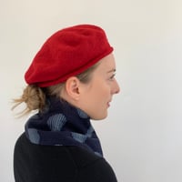 Image 1 of Edie wool beret cherry red