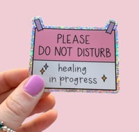 Do not disturb glitter vinyl stickers