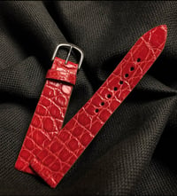 Image 2 of Red Crocodile Watch Strap