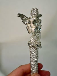 Image 3 of Silver Rhinestone Butterfly Pen