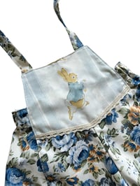 Image 5 of 2-3yrs READY TO POST FLORA PLAYSUIT- Blue rose and Peter Rabbit