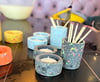 Jesmonite terrazzo: match strike pot and two tea light holder workshops.  