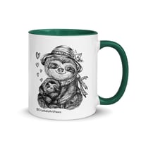 Image 11 of Loving Sloth Mom and Sloth Baby Coffee Mug Art by CrystalsArtPaws