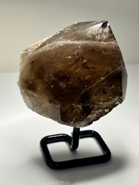 Image 1 of Smoky Quartz Natural Point With Rainbows On Stand | Brazil #2650