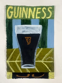 Guinness on green and blue stripes