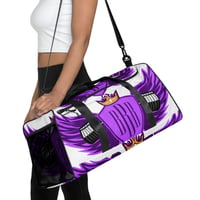 Image 2 of BOSSFITTED White and Purple Duffle Bag