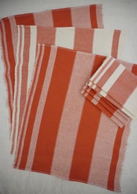 Image 1 of Handwoven Cotton Towels   "Terracotta" 