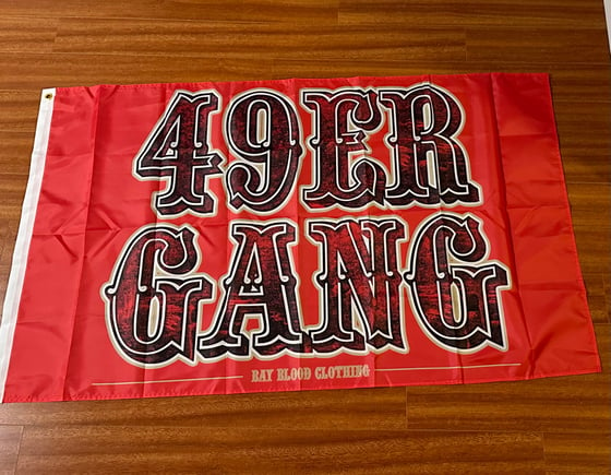 Image of 49ER GANG FLAG (red)