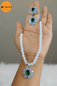 Image 3 of Riya_American Diamond Pearl Set 