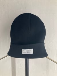 Image 1 of HANDSHAKE RIB BEANIE BLACK