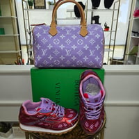 Lavendar & Red Sneaker and Purse Set 