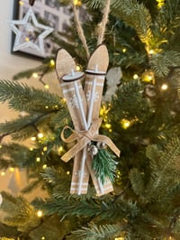Image 1 of Rustic ski’s decoration 23cm 