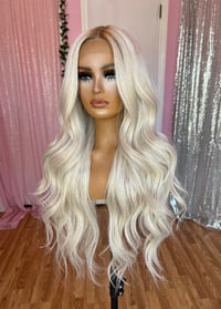 Image 4 of Icy blonde luxury with root (ready to ship) 